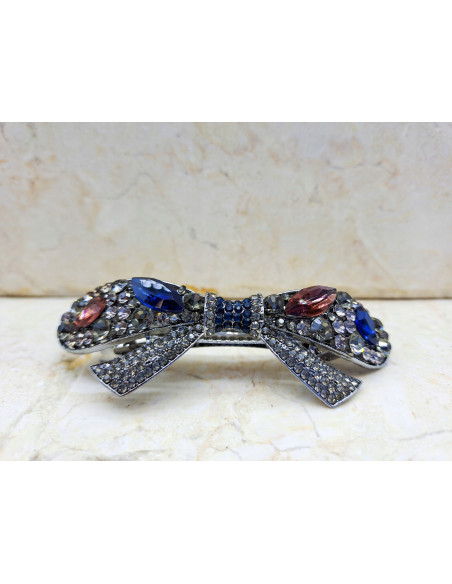 Klamra francuska 2 KOLORY A'LA KOKARDA Z KRZYSZTAŁKAMI Lolita Akcesoria