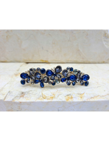 Klamra francuska MOTYLKI GRANATOWE Z...