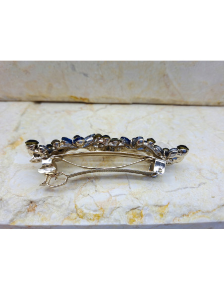 Klamra francuska MOTYLKI GRANATOWE Z KRYSZTAŁKAMI Lolita Accessories