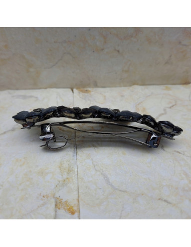 Klamra francuska 4 GRAFITOWE KWIATKI Lolita...