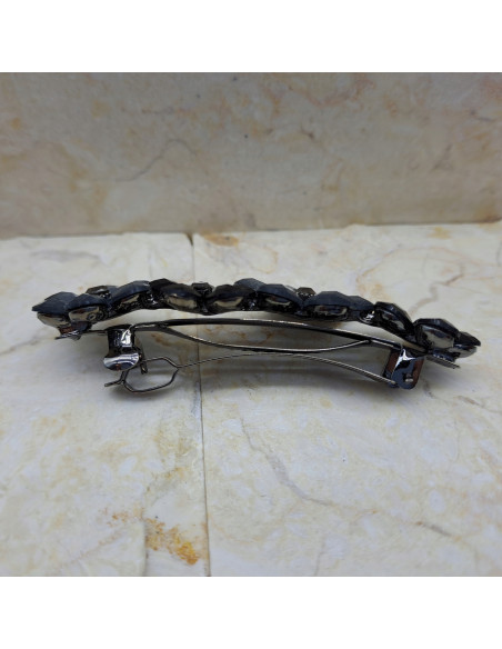 Klamra francuska 4 GRAFITOWE KWIATKI Lolita Accessories