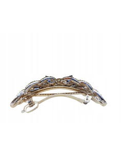 Klamra francuska MOTYW KWIATOWY BURGUNDOWE KRYSZTAŁKI... 2