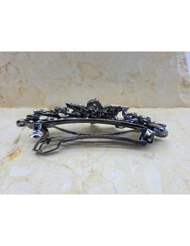 Klamra francuska SZPICZASTY KWIAT GRAFITOWY...