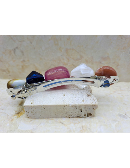 Klamra francuska MIX 5 KOLOROWYCH KAMIENI Lolita Accessories