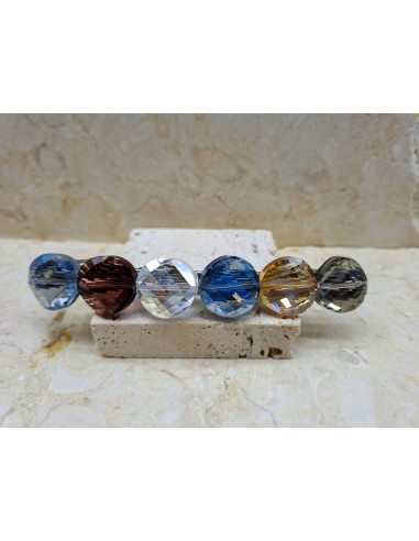 Klamra francuska 6 KOLOROWYCH KAMIENI Lolita...