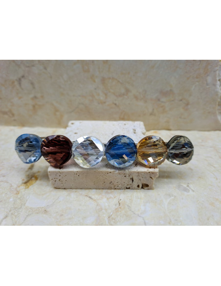 Klamra francuska 6 KOLOROWYCH KAMIENI Lolita Accessories