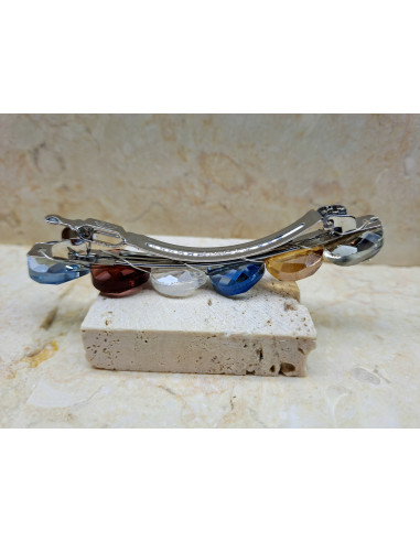 Klamra francuska 6 KOLOROWYCH KAMIENI Lolita...