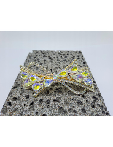 Klamra francuska a'la kokarda CRYSTAL AB KAMIEN...