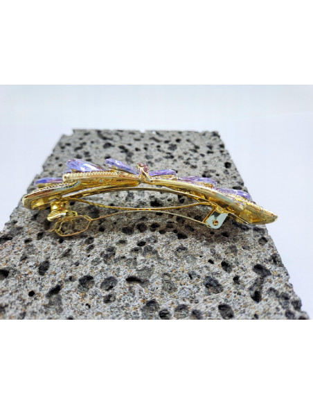 Klamra francuska a'la kokarda CRYSTAL AB KAMIEN Z CYRKONIA Lolita Akcesoria