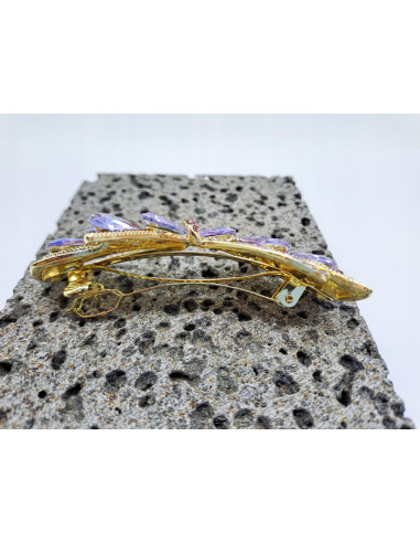 Klamra francuska a'la kokarda KOLOROWE KAMIENIE...