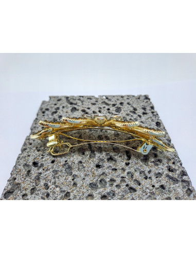 Klamra francuska FIOLETOWY KWIAT I FIOLETOWE...