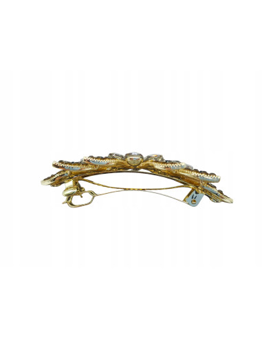 Klamra francuska CIEMNY KWIAT I CZARNE...