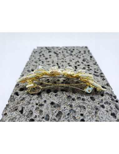 Klamra Francuska DWA CRYSTAL AB KWIATKI Z...