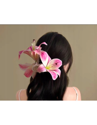 KLAMRA DO WŁOSÓW z kwiatami z KWIATEM HAWAJSKIE...