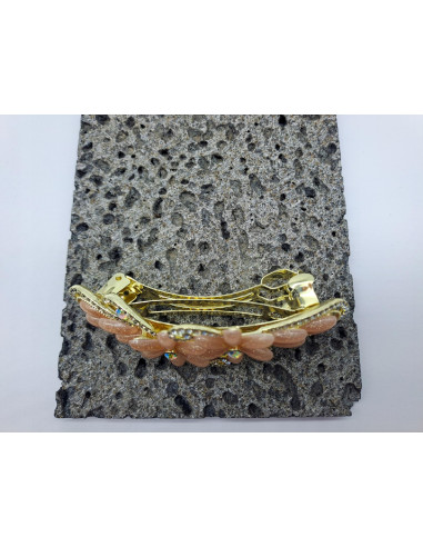 Klamra Francuska do włosów KORALOWE KWIATKI Z...