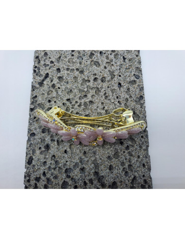 Klamra Francuska do włosów FIOLETOWE KWIATKI Z...