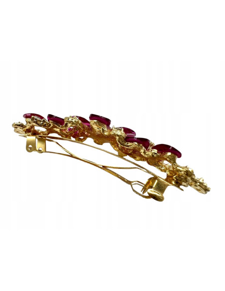 Klamra Francuska do włosów RÓŻOWE KWIATY Lolita Accessories