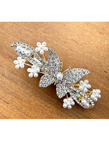 Klamra Francuska do włosów MOTYLE MOTYLKI Z CYRKONIAMI Lolita Accessories