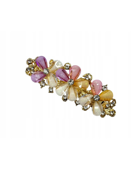 Klamra Francuska do włosów KOLOROWE KWIATKI KWIAT Lolita Accessories