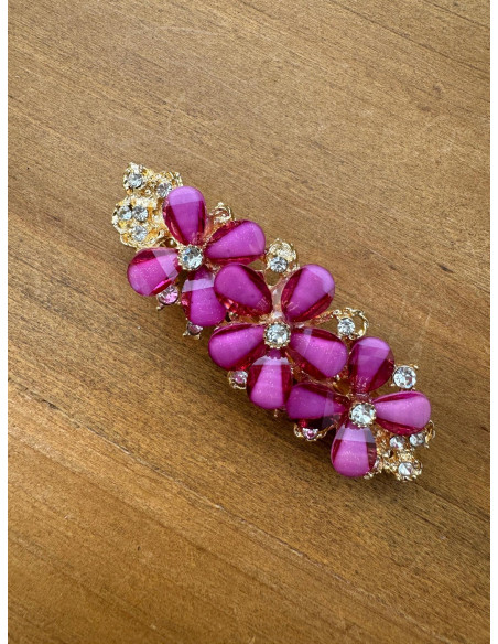 Klamra Francuska do włosów RÓŻOWE KWIATKI KWIAT Lolita Accessories