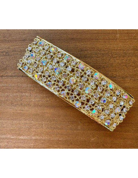 Klamra Francuska do włosów z CYRKONIAMI ZŁOTA Lolita Accessories