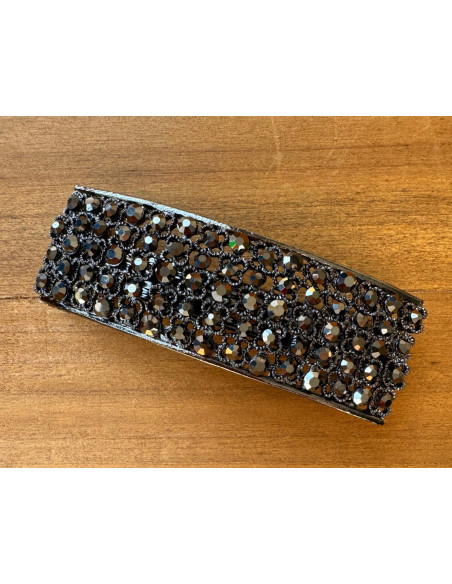 Klamra Francuska do włosów z CYRKONIAMI GRAFITOWA Lolita Accessories