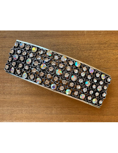 Klamra Francuska do włosów z CYRKONIAMI SREBRNA...