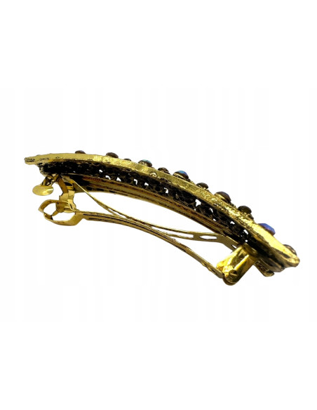 Klamra Francuska do włosów z CYRKONIAMI STARE ZŁOTO Lolita Accessories