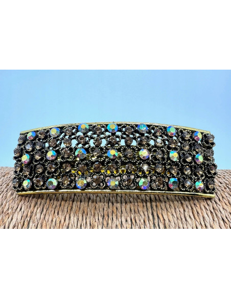 Klamra Francuska do włosów z CYRKONIAMI STARE ZŁOTO Lolita Accessories