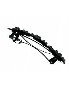 Klamra Francuska z kamieniami cyrkonie CZARNE KWIATKI... 2