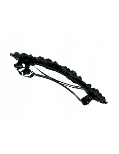 Klamra Francuska z kamieniami cyrkonie CZARNE...