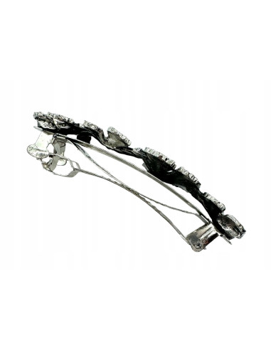 Klamra Francuska z kamieniami cyrkonie SREBRNE...