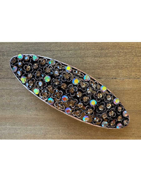 Klamra Francuska do włosów z CYRKONIAMI Lolita Accessories KOLOR MIEDZIANY