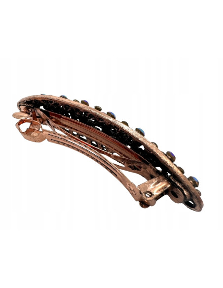 Klamra Francuska do włosów z CYRKONIAMI Lolita Accessories KOLOR MIEDZIANY