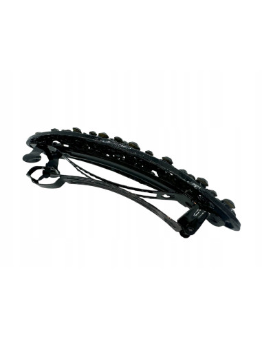 Klamra Francuska do włosów z CYRKONIAMI CZARNA...