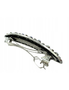 Klamra Francuska do włosów z CYRKONIAMI SREBRNA Lolita... 2