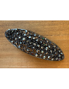 Klamra Francuska do włosów z CYRKONIAMI GRAFITOWA Lolita...