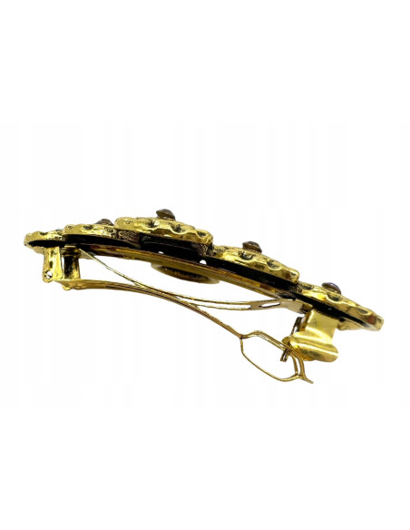 Klamra Francuska z kamieniami cyrkonie ROZETA Lolita Accessories