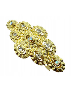 Klamra Francuska z kamieniami cyrkonie ZŁOTA ROZETA...