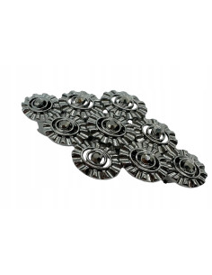 Klamra Francuska z kamieniami GRAFITOWA ROZETA Lolita...