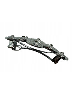 Klamra Francuska z kamieniami GRAFITOWA ROZETA Lolita... 2