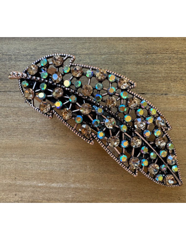 Klamra Francuska z kamieniami cyrkonie...