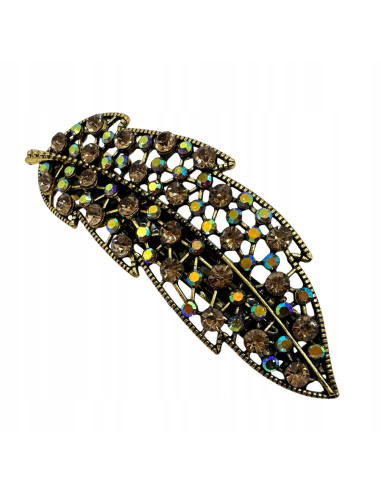 Klamra Francuska z kamieniami cyrkonie STARE...