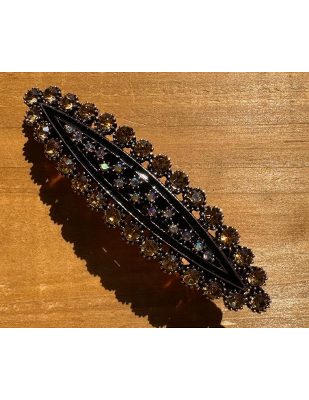 Klamra Francuska do włosów z CYRKONIAMI Lolita Accessories KOLOR MIEDZIANY