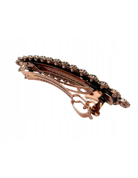 Klamra Francuska do włosów z CYRKONIAMI Lolita Accessories KOLOR MIEDZIANY