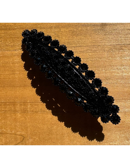 Klamra Francuska do włosów z CYRKONIAMI CZARNA Lolita Accessories