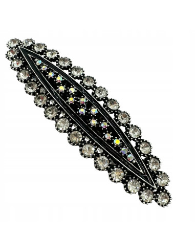 Klamra Francuska do włosów z CYRKONIAMI SREBRNA Lolita Accessories