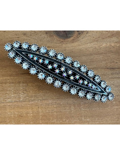 Klamra Francuska do włosów z CYRKONIAMI SREBRNA Lolita... 2