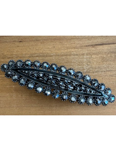 Klamra Francuska do włosów z CYRKONIAMI GRAFITOWA Lolita...