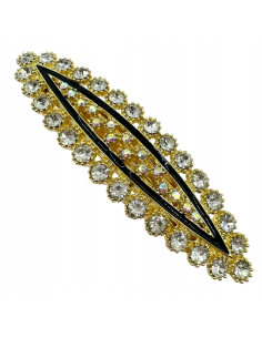 Klamra Francuska do włosów z CYRKONIAMI ZŁOTA Lolita...